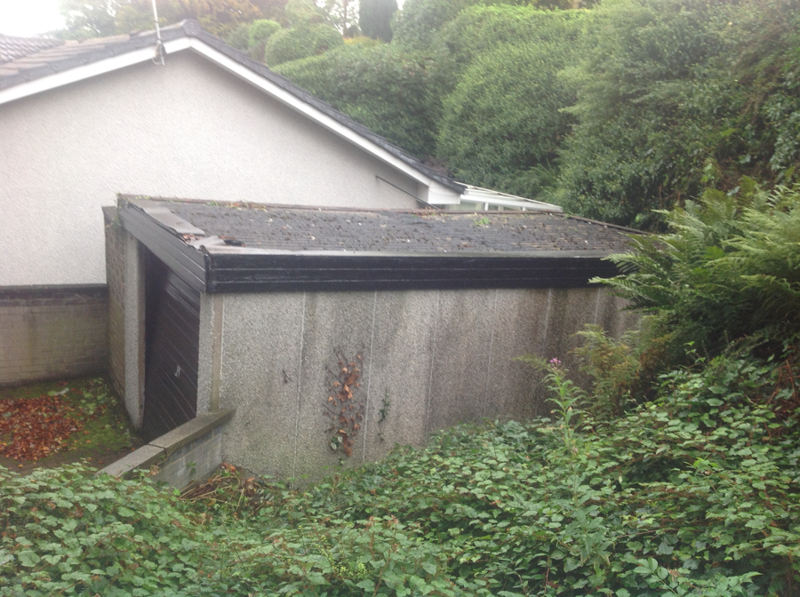 old eyesore garage roof Edinburgh