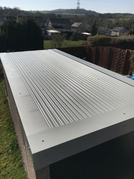 Replacement pent garage roof
