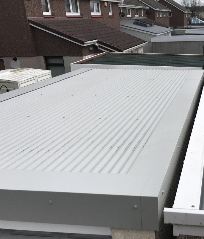 Plastisol coated galvanised steel garage roof
