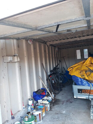 Garage removal before - Inside garage 